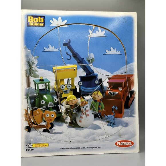 2001 Playskool Toddler Wooden Tray Puzzle Bob the Builder 8 Pieces Vtg Xmas READ - Picture 2 of 8